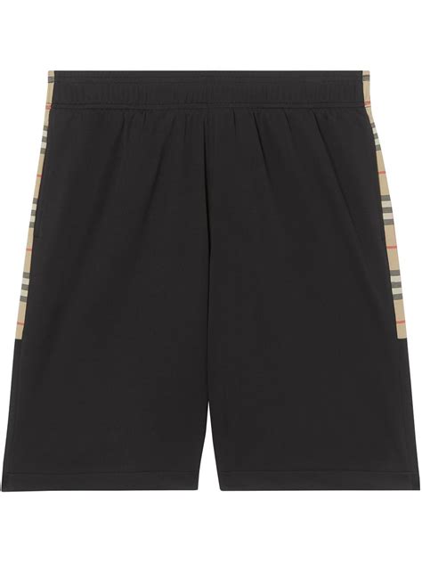 burberry track shorts|Burberry shorts in black.